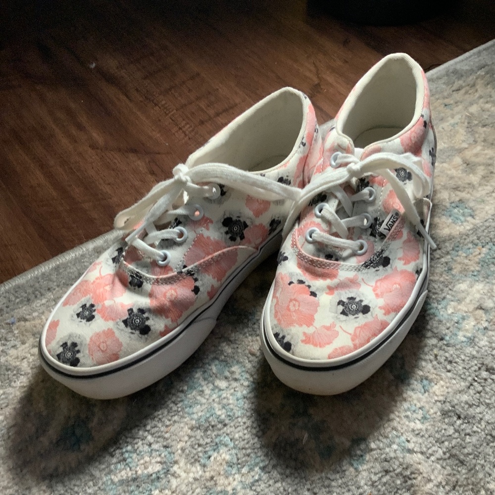 Floral Platform Vans